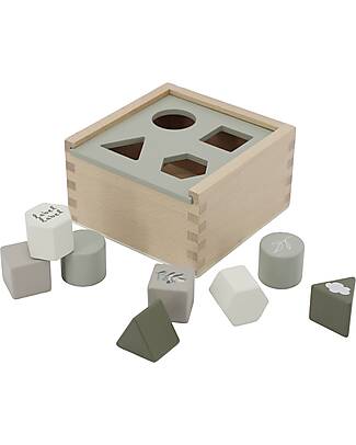 Label Label Scatola Forme Geometriche a Incastro in Legno FSC - Oliva - 18+ m Incastri in Legno