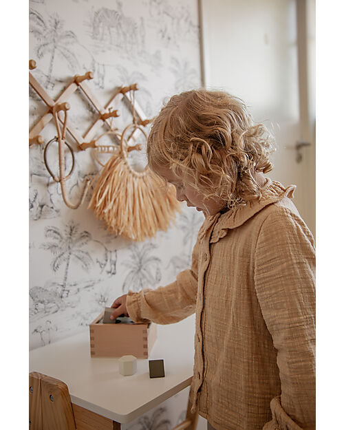 Label Label Scatola Forme Geometriche a Incastro in Legno FSC - Oliva - 18+ m Incastri in Legno