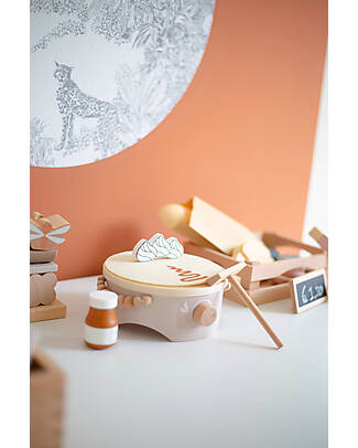 Label Label Set per Crepes in Legno - Beige - Legno di Faggio Certificato FSC Cucine Giocattolo