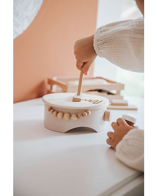 Label Label Set per Crepes in Legno FSC - Beige - 18+ m Cucine Giocattolo