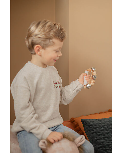 Label Label Strumento Anello a Sonagli in Legno FSC - Nocciola - 12+ m Strumenti Musicali