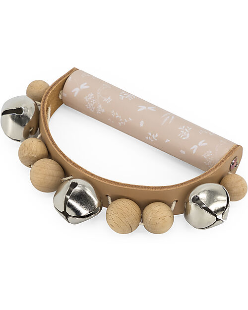 Label Label Strumento Anello a Sonagli in Legno FSC - Rosa - 12+ m Strumenti Musicali