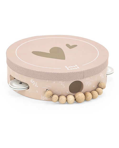 Label Label Tamburello con Sonagli - Rosa - Legno Certificato FSC Strumenti Musicali