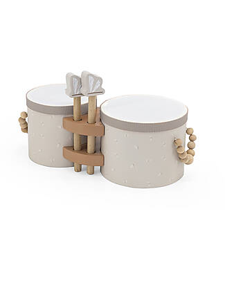 Set Musicale tamburello raganella sonaglio flauto legno gioco bambini