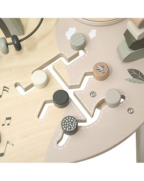 Tavolo Attività In Legno Personalizzabile Con Nome, Verde Oliva, Per Bambini Da 24 Mesi, Stimola Motricità Fine E Gioco Sensoriale, Giochi Integrati, Design Montessori, Regalo Unico