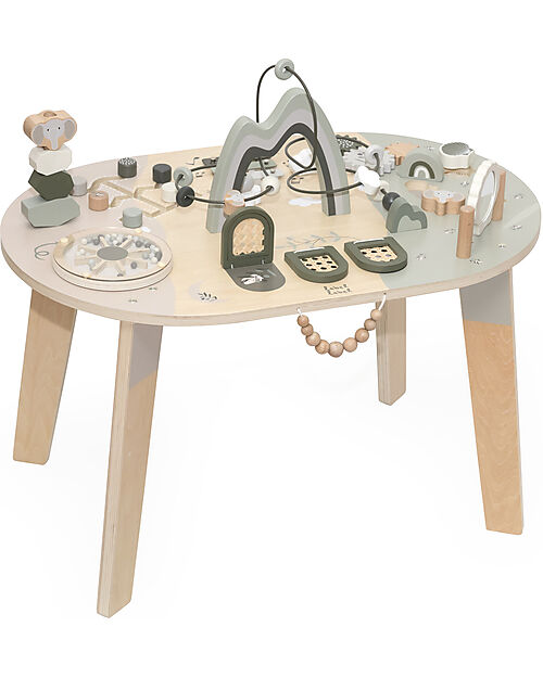 Label Label Tavolo Multiattività in Legno FSC - Oliva - 2+ anni Incastri in Legno