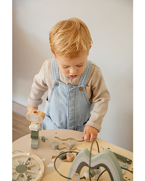 Label Label Tavolo Multiattività in Legno FSC - Oliva - 2+ anni Incastri in Legno