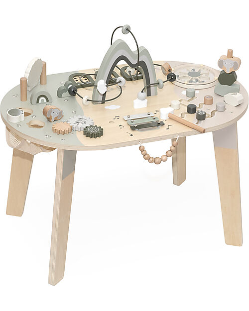 Label Label Tavolo Multiattività in Legno FSC - Oliva - 2+ anni Incastri in Legno