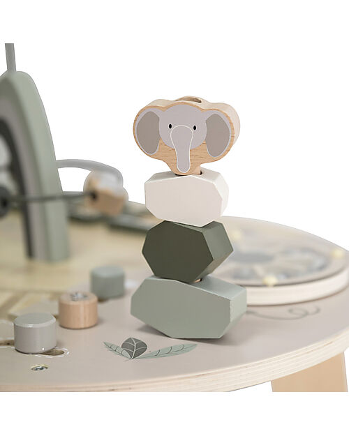 Label Label Tavolo Multiattività in Legno FSC - Oliva - 2+ anni Incastri in Legno