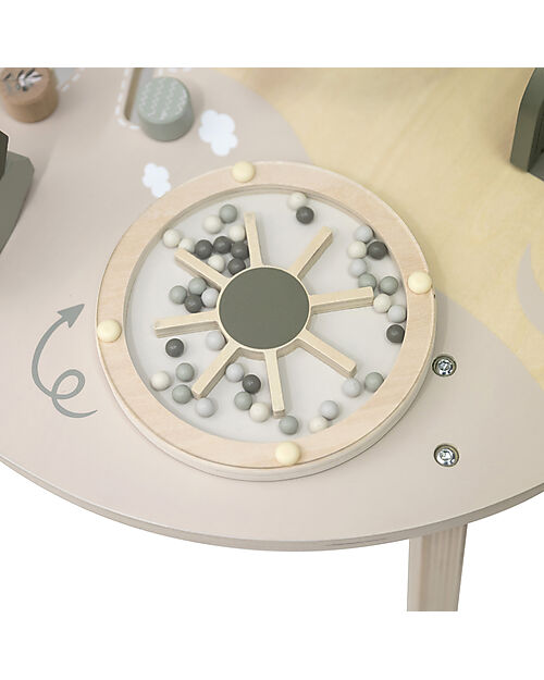 Label Label Tavolo Multiattività in Legno FSC - Oliva - 2+ anni Incastri in Legno