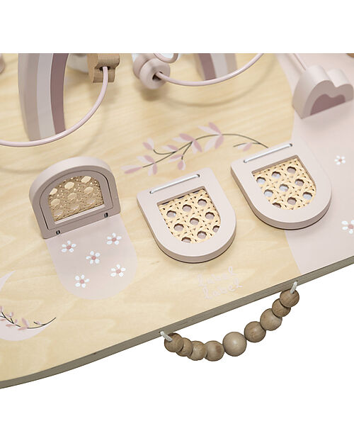 Label Label Tavolo Multiattività in Legno - Rosa - Stimola la Creatività Incastri in Legno