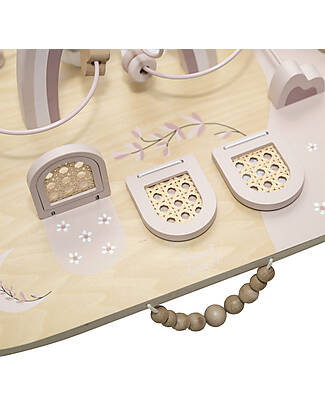 Label Label Tavolo Multiattività in Legno - Rosa - Stimola la Creatività Incastri in Legno