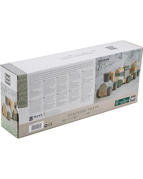 Label Label Trenino Giocattolo in Legno FSC - Oliva - 18+ m Macchine e Trenini  in Legno