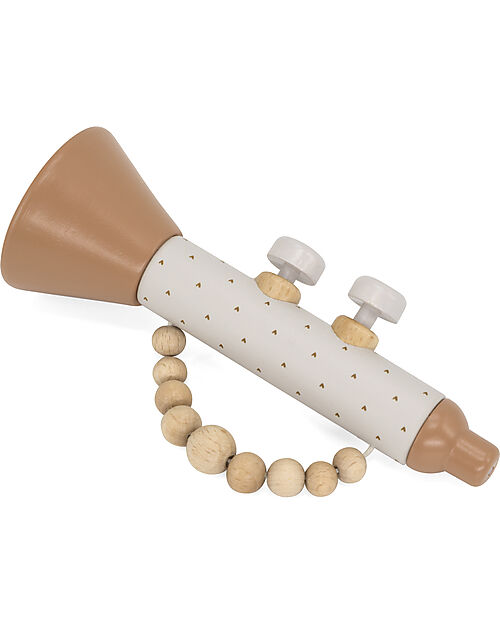 Label Label Trombetta in Legno - Nougat - Certificato FSC Strumenti Musicali