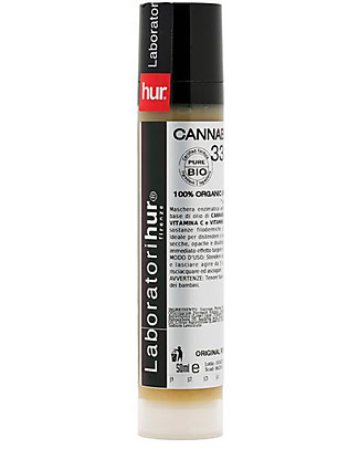 Laboratori Hur Cannabium - Maschera Enzimatica Antiossidante con Cannabis Sativa - 50 ml - 100% Made in Italy Creme Viso