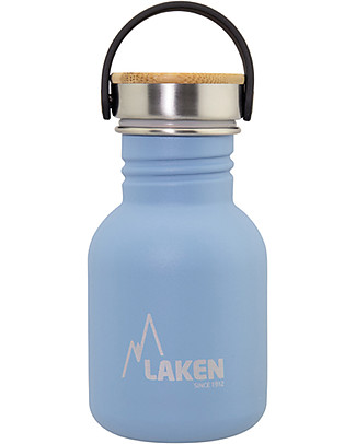 Laken Bottiglia in Acciaio Inox 100%, 350 ml - Celeste Borracce Termiche