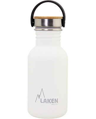 Laken Bottiglia in Acciaio Inox 100%, 500 ml - Bianco Borracce Metallo