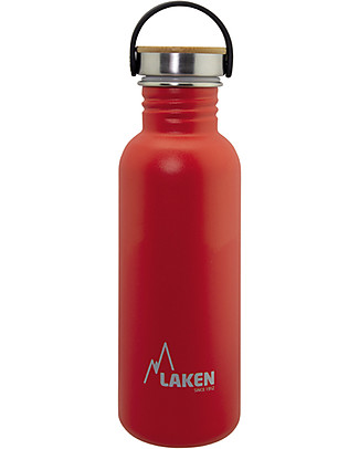 Laken Bottiglia in Acciaio Inox 100%, 750 ml - Rosso Borracce Metallo