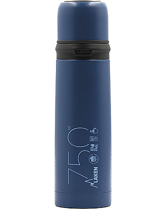 Laken Thermos Per Liquidi in Acciaio Inox, 750 ml - Blu Borracce Metallo