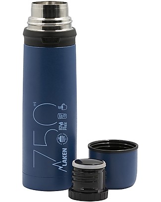 Laken Thermos Per Liquidi in Acciaio Inox, 750 ml - Blu Borracce Metallo