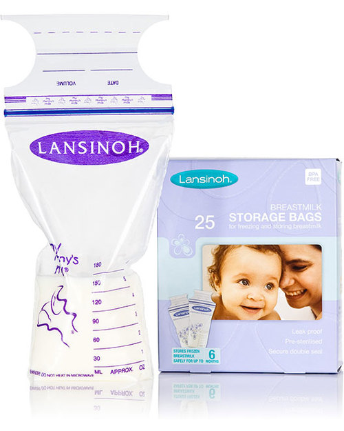 Lansinoh Confezione da 25 Pezzi - Buste Conserva Latte Materno - Pre-sterilizzate Conservazione Latte Materno