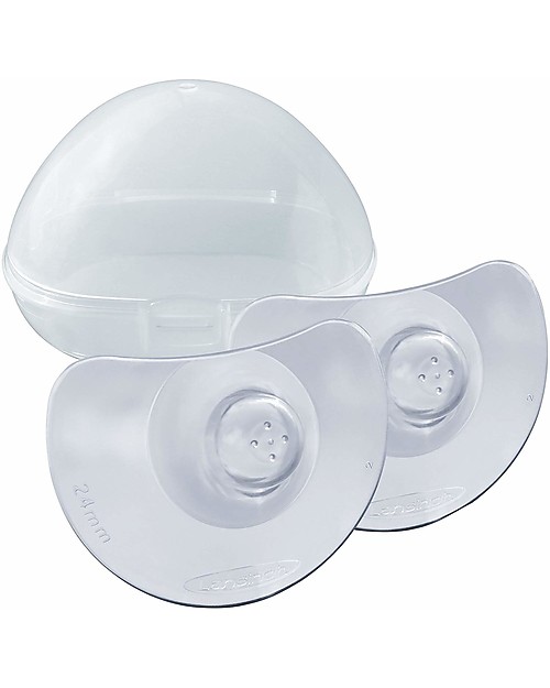 Lansinoh Coppette Paracapezzoli a Contatto - 24 mm - Ultrasottili e Flessibili -  con Custodia Protettiva Prodotti per la Cura del Seno