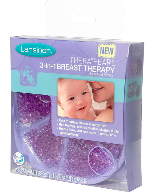 Lansinoh Set TheraPearl 3-in-1 - Trattamento Caldo/Freddo - Cuscinetti Anatomici Prodotti per la Cura del Seno