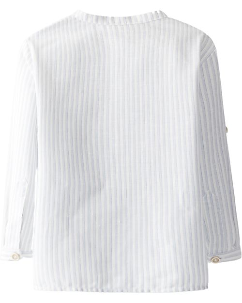 Laranjinha Blusa a Righe Maniche Lunghe - Bianco - 100% Cotone Bluse
