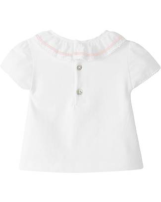 Laranjinha Blusa con Colletto - Bianco - Cotone Elasticizzato Bluse
