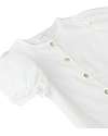 Laranjinha Blusa Elegante a Maniche Corte - Bianco - 100% Cotone Bluse