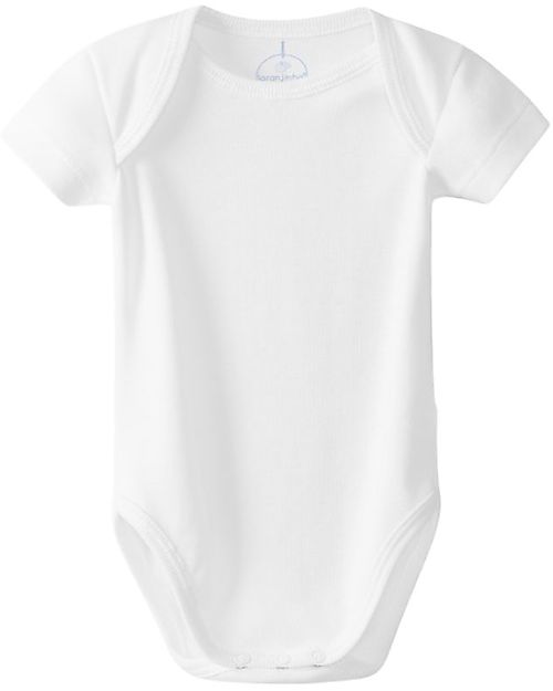 Laranjinha Body Manica Corta - Bianco - 100% Cotone Antibatterico Body Manica Corta