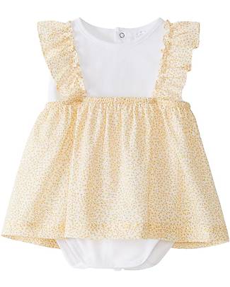 Laranjinha Completo Body + Abito Vintage - Giallo - 100% Cotone Completi e Set