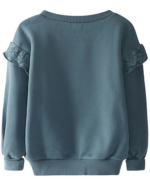 Maniche Lunghe Felpa Pizzo Laranjinha Felpa Maniche Lunghe Blu