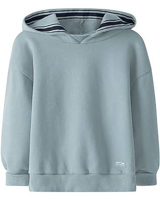 Laranjinha Felpa Maniche Lunghe con Cappuccio - Blu Grigio - 100% Cotone Felpe