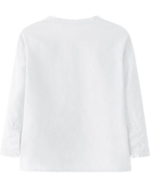 Laranjinha Maglia a Maniche Lunghe - Bianca- Misto Lino e Cotone Maglie Manica Lunga