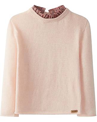 Laranjinha Maglione Lana Maniche Lunghe - Rosa - Colletto a Contrasto Maglioni