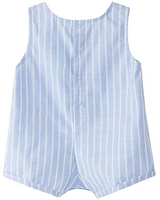 Laranjinha Pagliaccetto a Righe - Blu/Bianco - 100% Cotone Salopette