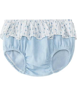 Laranjinha Pantaloncino Copripannolino con Balza - Stone - 100% Cotone Pantaloni Corti