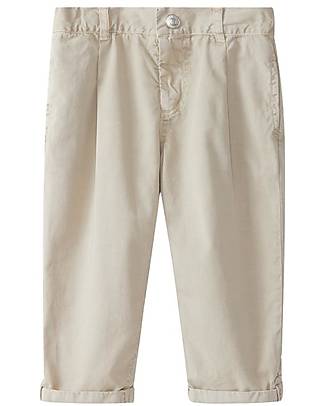 Laranjinha Pantalone con Risvolti - Beige - 100% Cotone Pantaloni Lunghi