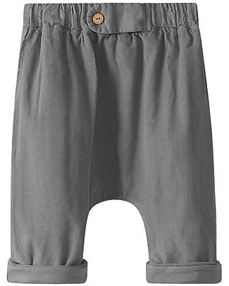 Laranjinha Pantaloni Lunghi - Antracite - 100% Cotone - Perfetti con il Pannolino! Pantaloni Lunghi