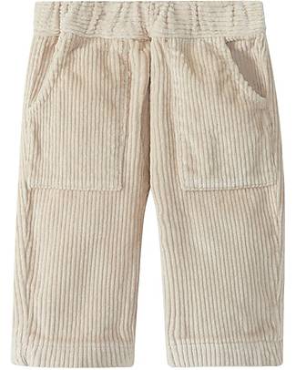 Laranjinha Pantaloni Lunghi con Tasche - Sabbia - Velluto di Cotone Pantaloni Lunghi