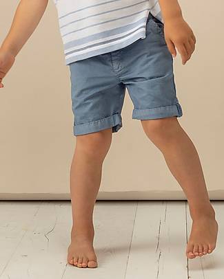 Laranjinha Shorts con Risvolti - Indaco - 100% Cotone Pantaloni Corti