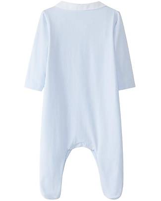 Laranjinha Tutina Baby con Colletto - Celeste Classico - Cotone Elasticizzato Tutine Lunghe