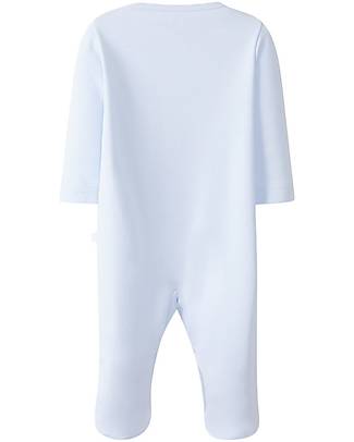 Laranjinha Tutina Intera con Piedini - Blu - 100% Cotone Antibatterico Tutine Lunghe