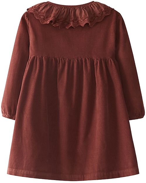 Laranjinha Vestito Maniche Lunghe - Bordeaux - 100% Cotone Vestiti_