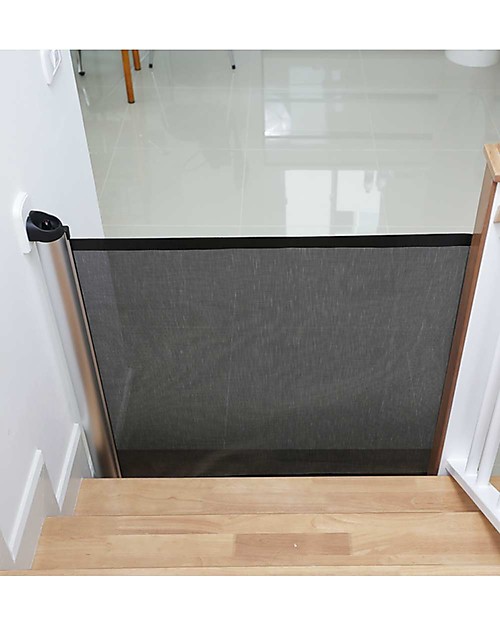 Lascal Cancelletto Kiddiguard Accent, 100 cm - Nero -  A scomparsa e con blocco automatico Cancelletti di Sicurezza