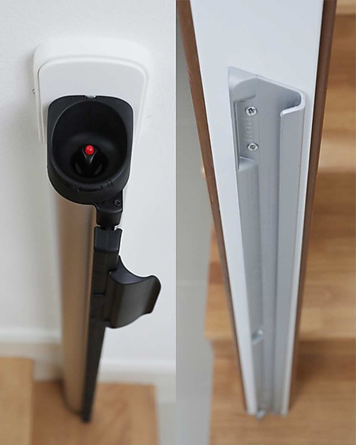 Lascal Cancelletto Kiddiguard Accent, 100 cm - Nero -  A scomparsa e con blocco automatico Cancelletti di Sicurezza