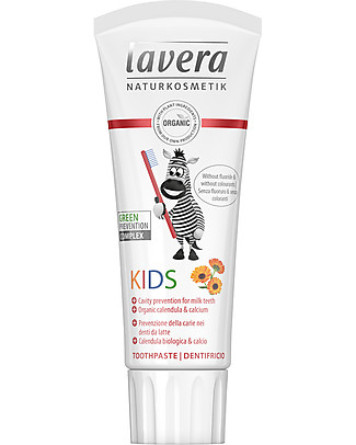 Lavera Bio Dentifricio Bimbi - Calendula Biologica e Calcio 75 ml Dentifricio e Spazzolini