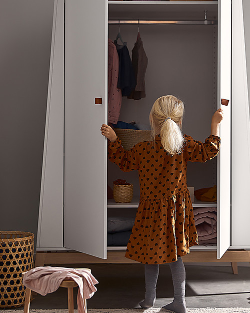 Leander Armadio Luna Large - Bianco/Quercia - Capiente Armadi