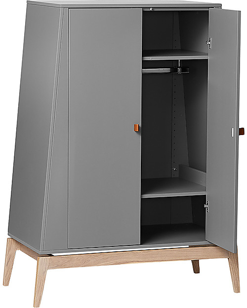 Leander Armadio Luna Small - Grigio/Quercia - Pensato per Bambini Armadi